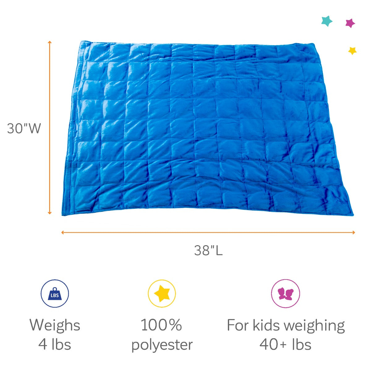 blue Soft Plush Weighted Blanket
