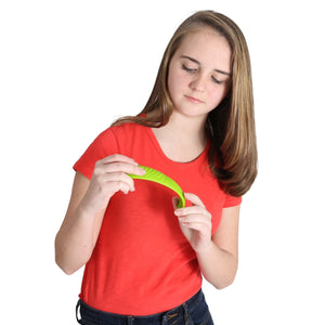 Girl holding the Green textured Bangle Bracelet