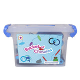 Bucket of 15 silicone chewies including necklaces, bangles and pencil toppers