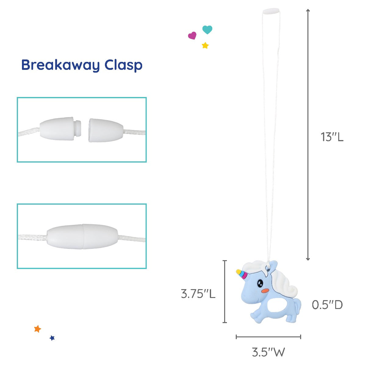 Unicorn Necklace - Set of 2 breakaway clasp