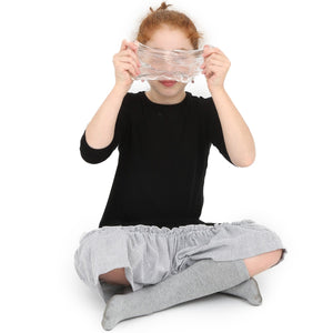 Girl playing with the Emotions See Through Putty