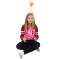 Girl balancing the Sand Timer on her head