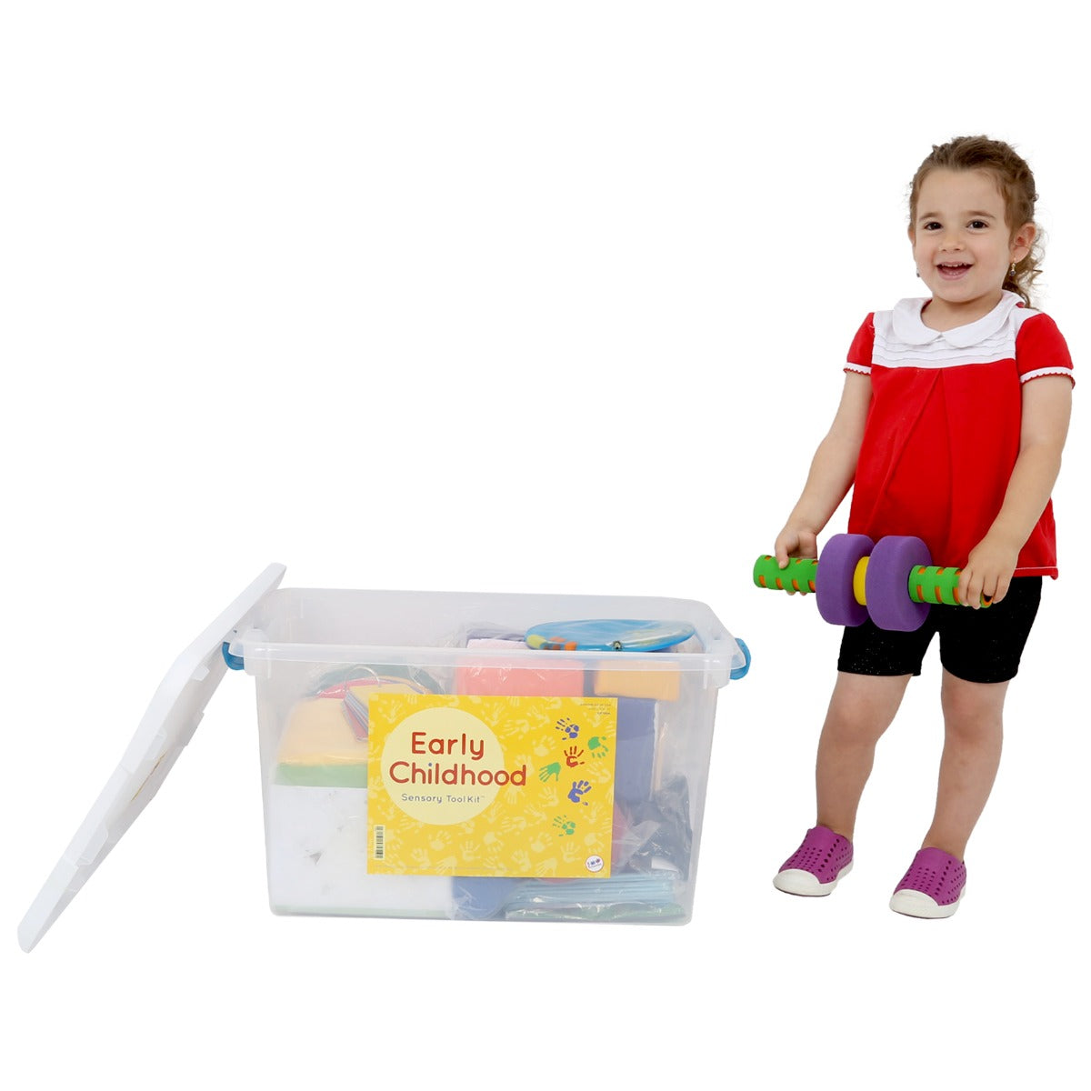 Girl using the Early Childhood Sensory Toolkit