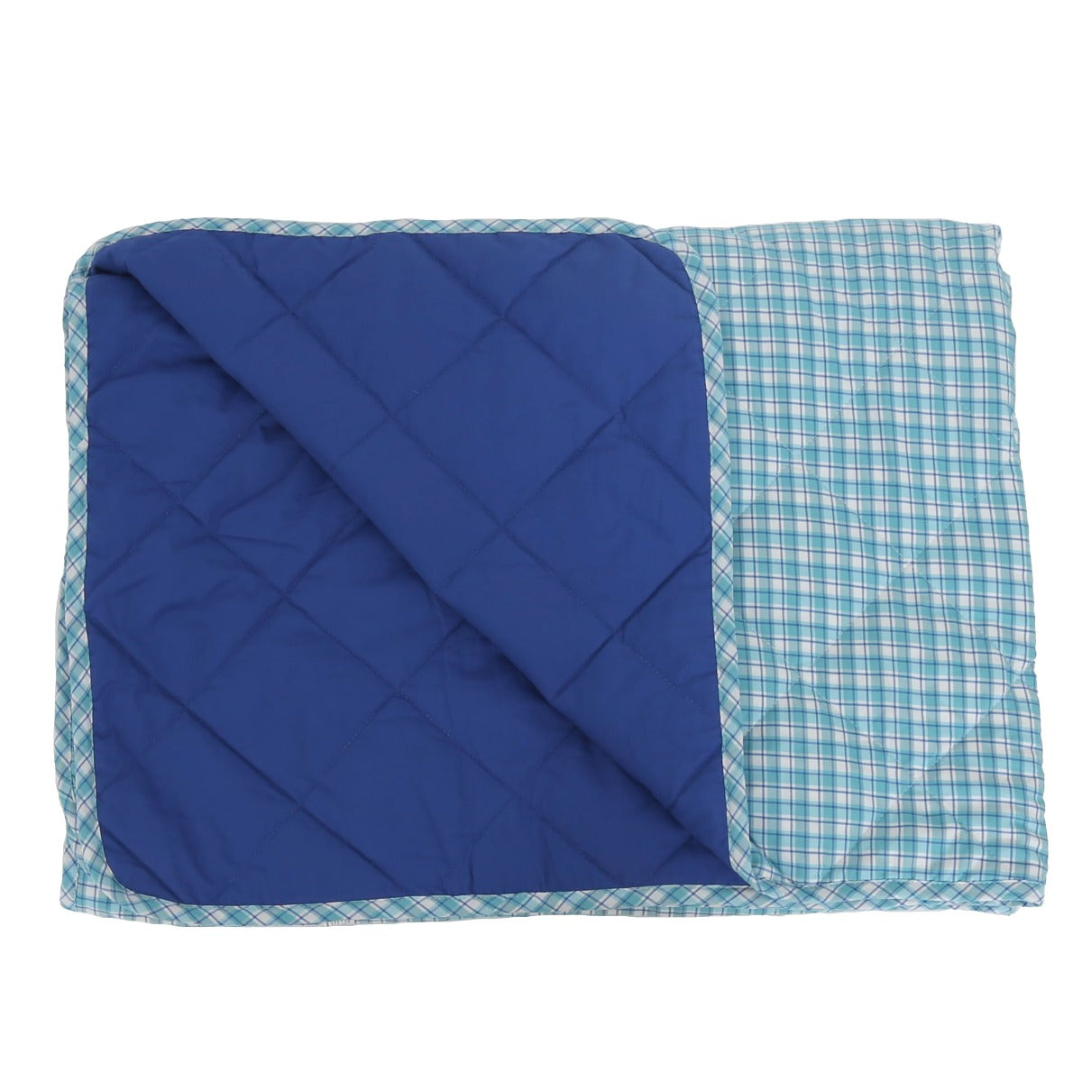 blue Weighted Plaid Blanket