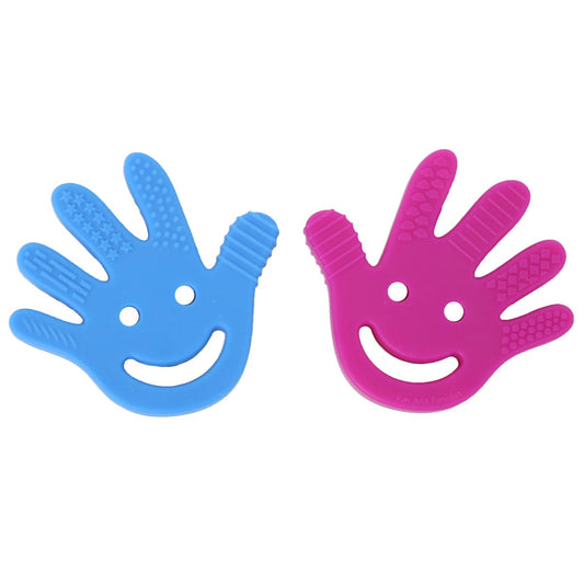 Blue and purple High Five Chews with happy faces