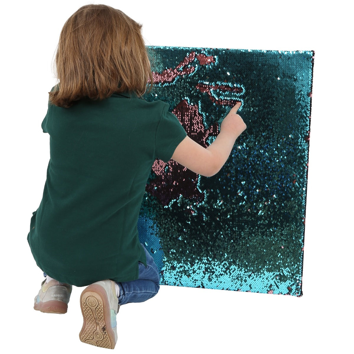 Child playing with the Sensory Wall Panel