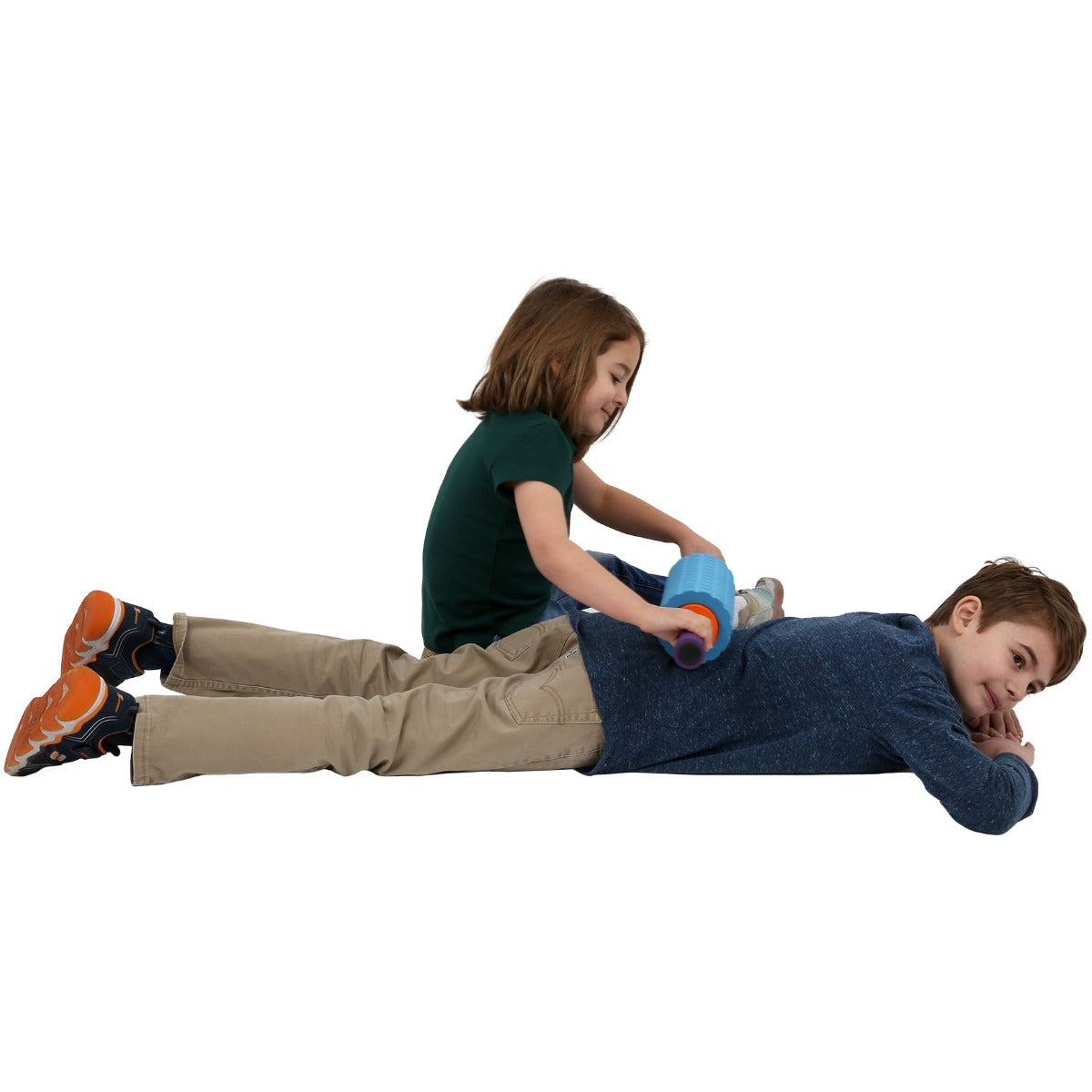 children using the 2 in 1 Textured Foam Roller
