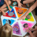 Children playing with the Emotion Gel Tiles