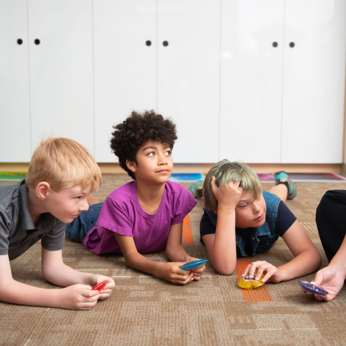 Children playing with the Feelings Fidgets