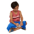 boy using the Minky Weighted Lap Pad