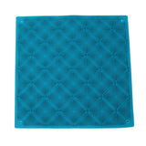 Close-up of Touch 'N Brush Wall Panel's tactile features in the color blue