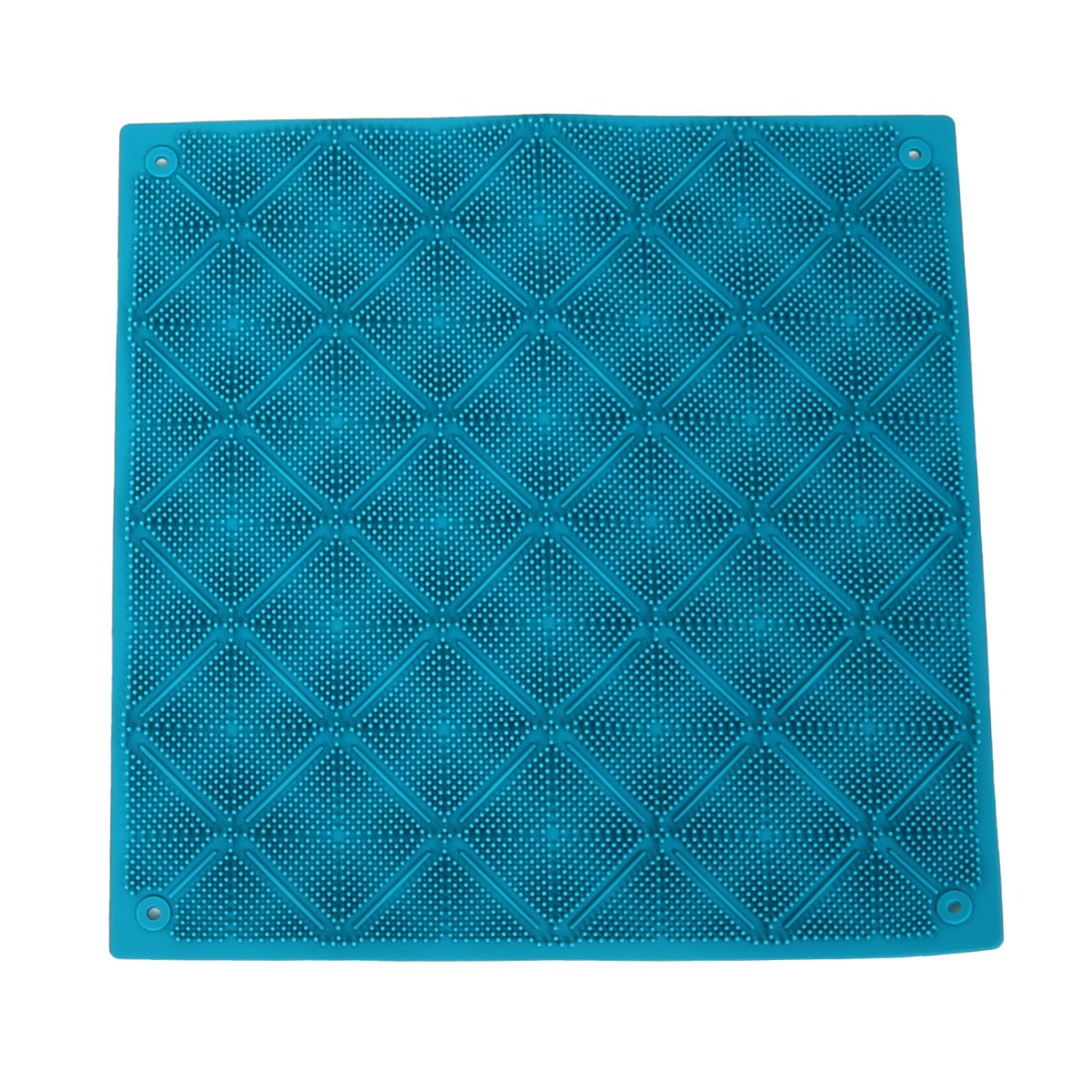 Close-up of Touch 'N Brush Wall Panel's tactile features in the color blue