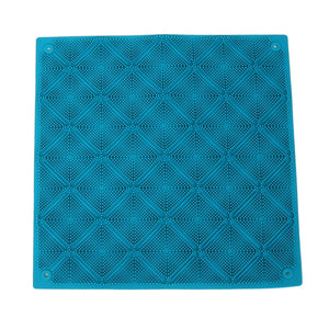 Close-up of Touch 'N Brush Wall Panel's tactile features in the color blue