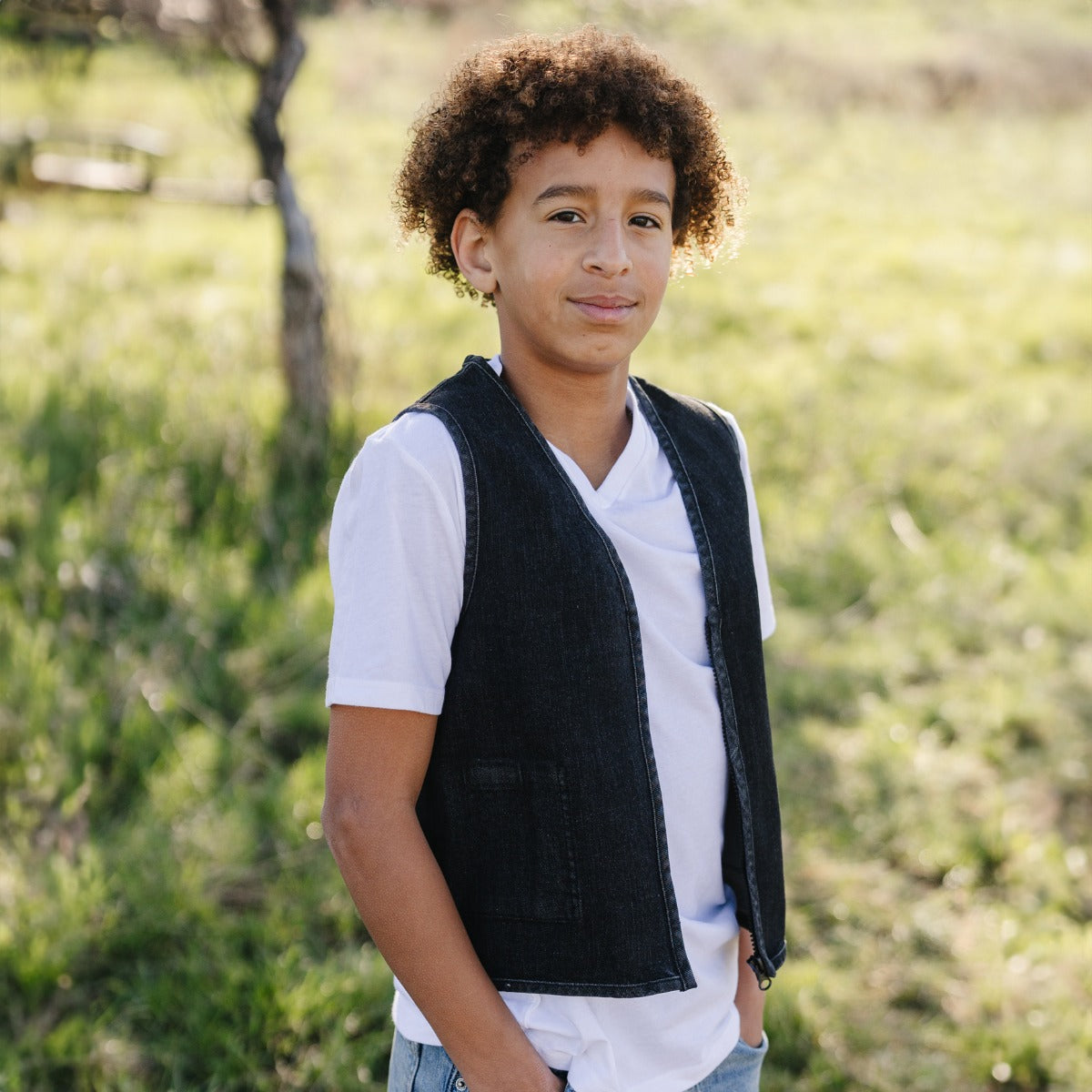 Stretch Denim Weighted Vest