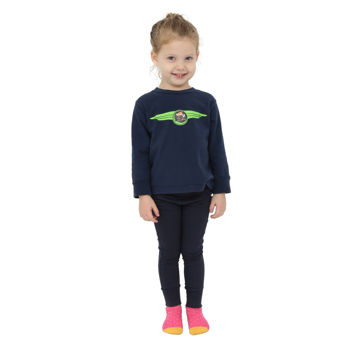 Boy smiling while wearing the Sensory Compression Joggers