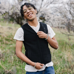 Weighted Fleece Vest - Black