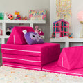 Zipline PlayScape Convertible Kids Couch - pink