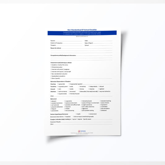 Image of the OT School Evaluation Checklist