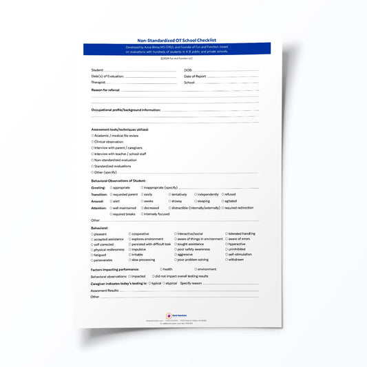 OT School Evaluation Checklist-Licensed Download for 5 Users