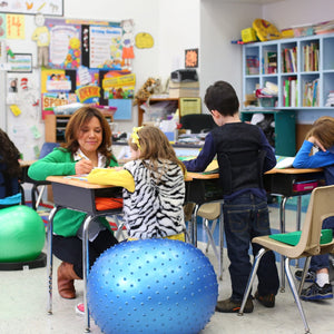 Children in a classroom with Flexible Seating