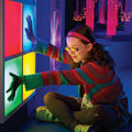 Girl using the Color Changing Light Panel