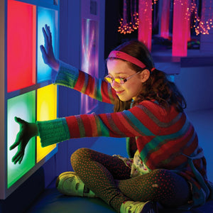 Girl using the Color Changing Light Panel