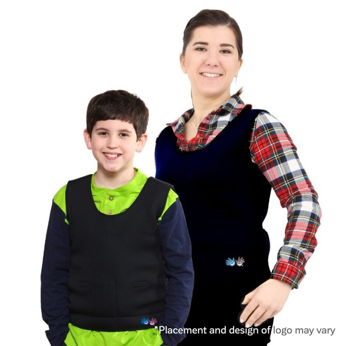 Woman and boy wearing The Original Weighted Compression Vest