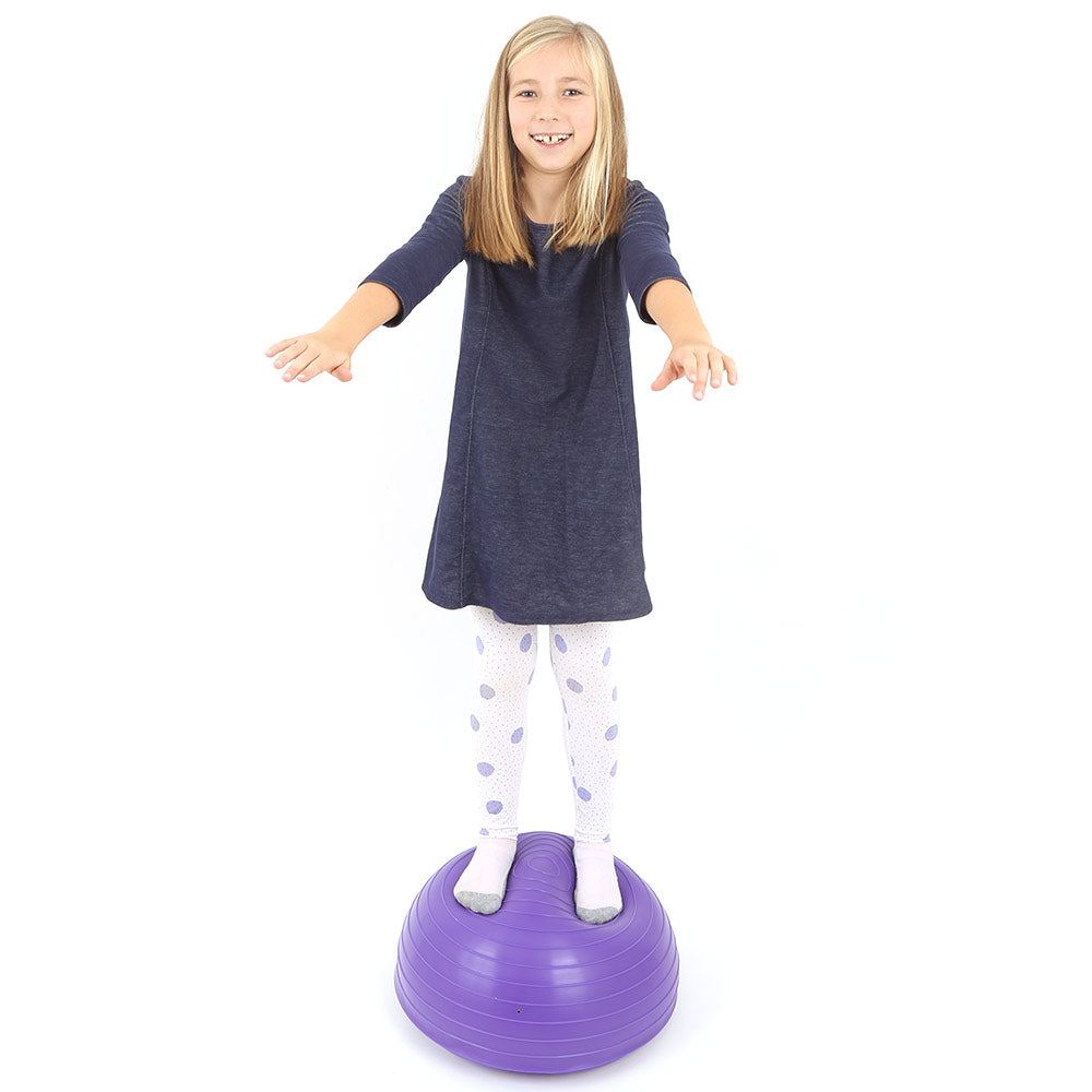 Girl using the Purple Balance Trainer
