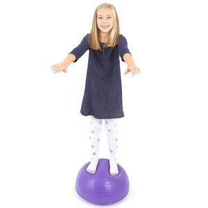 Girl using the Purple Balance Trainer