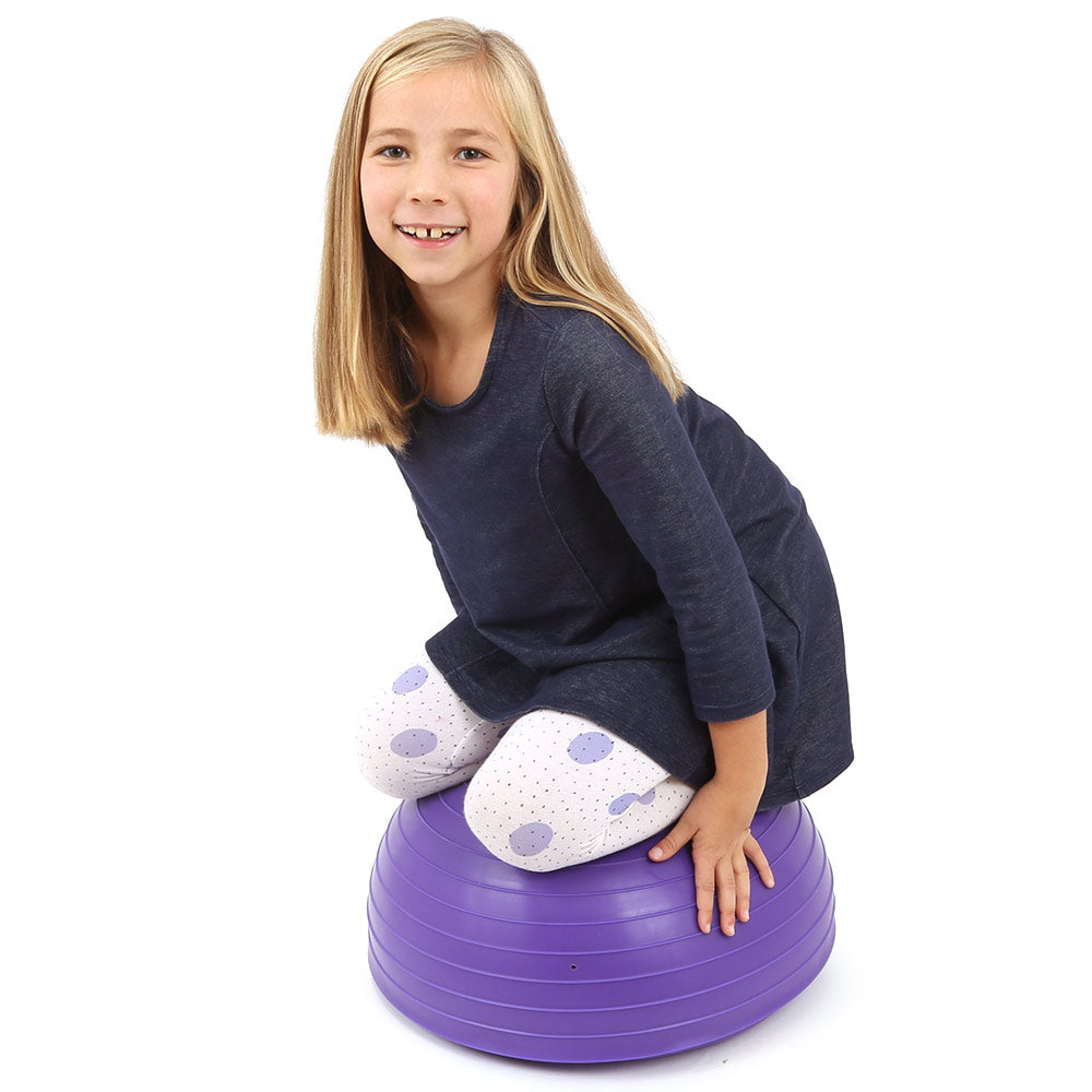 Girl using the Purple Balance Trainer