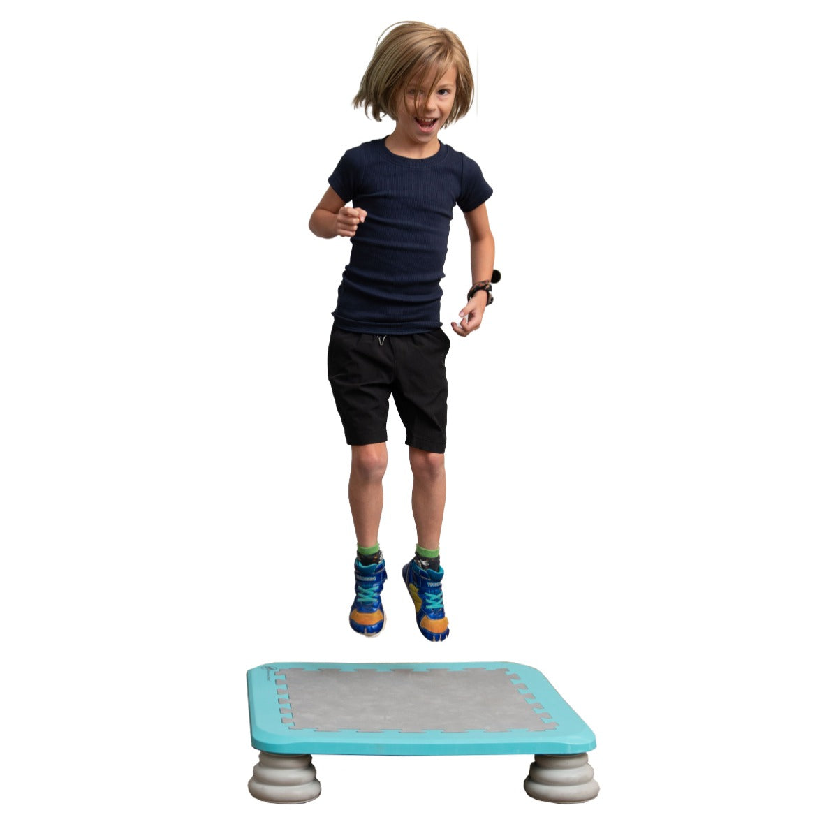 Boy using the Bounce Board