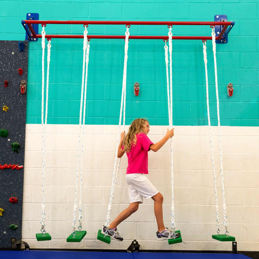 Girl using the Safari Jungle Gym Swing Steppers