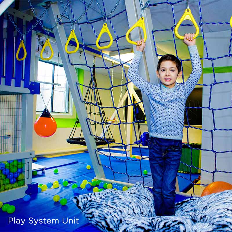 child playing in the Action Sensory Room