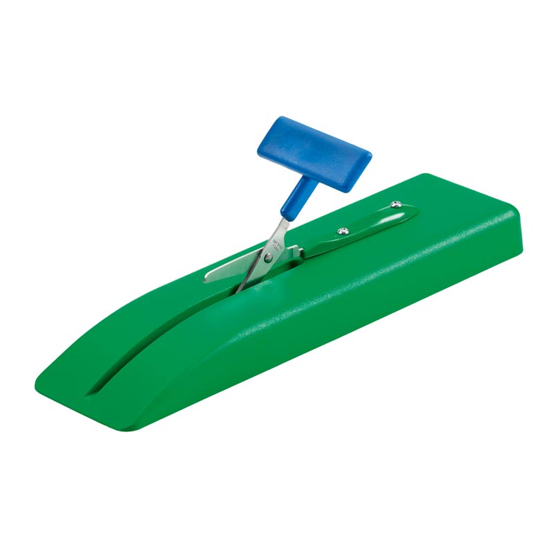 Mounted Table Top Scissor - green Plastic Base