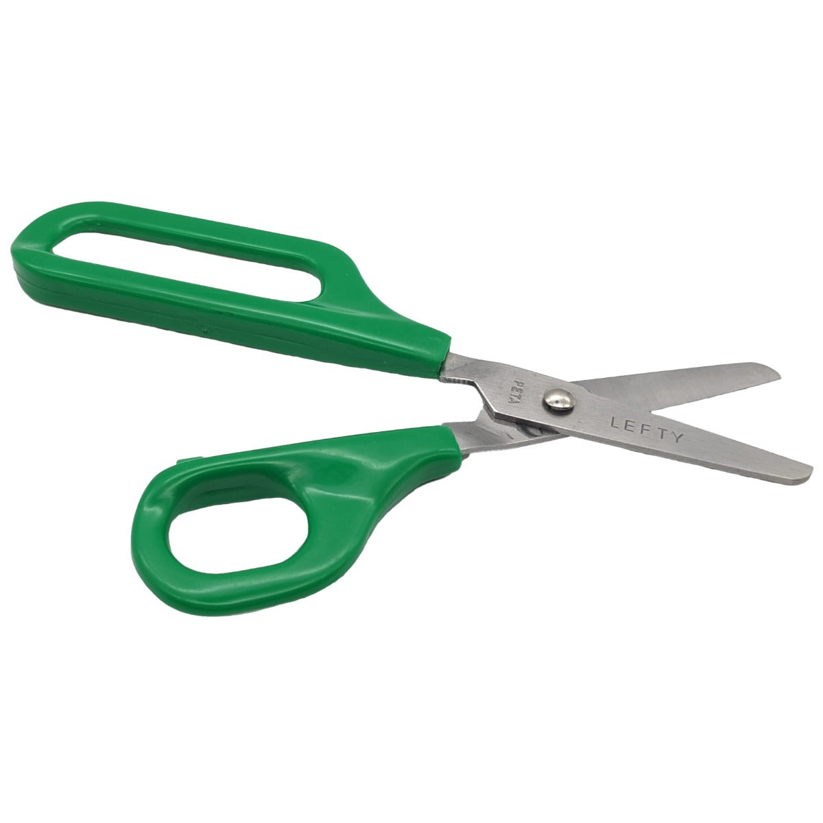 green Easi-Grip Long Loop Self-Opening Scissors