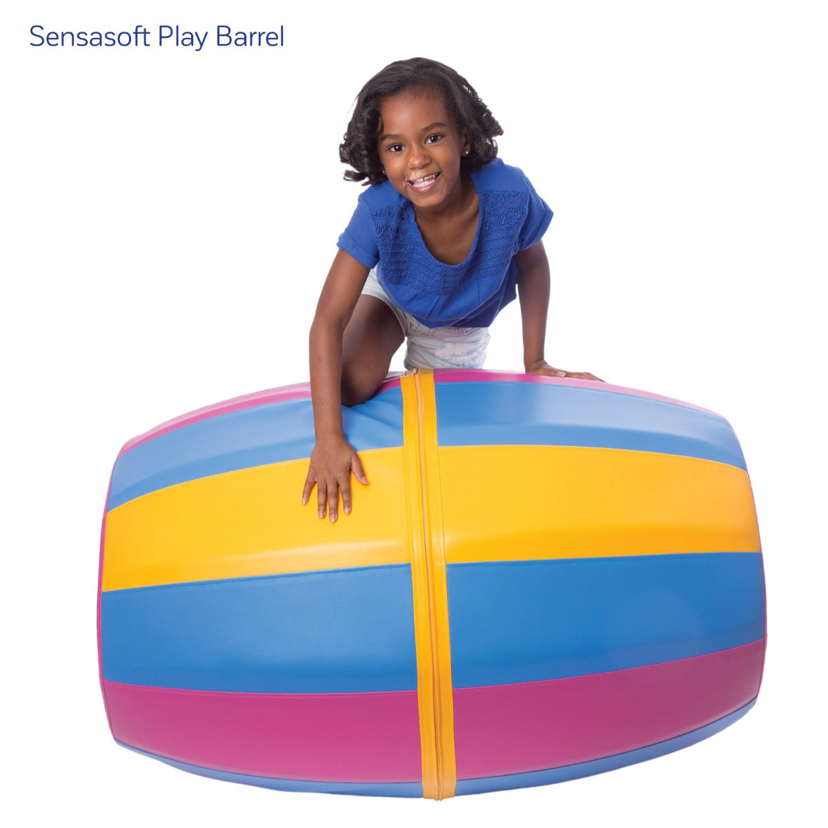 Girl on the sensasoft Play Barrel