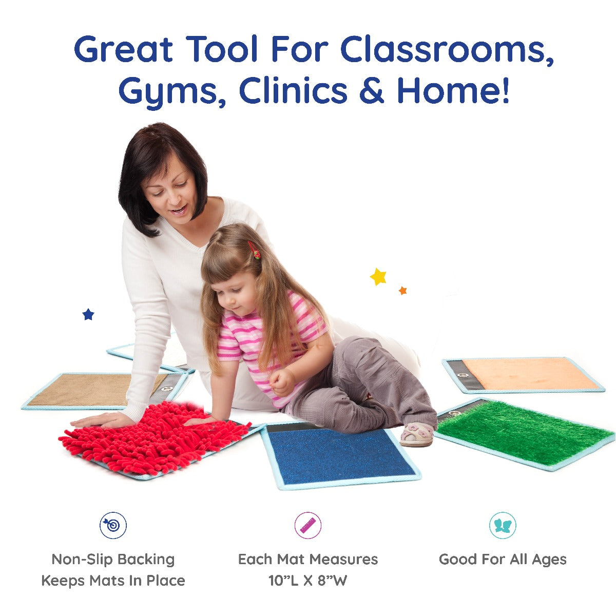 Adult and child playing with the Sensory Mini Mats