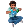 Boy smiling while playing with the Busy Fingers Fidget Muff