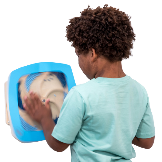 Child using the Swirling Storm Panel