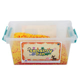 Sensory bin with pebblets