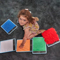 Girl playing with the Sensory Mini Mats