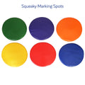 set of six colorful squeaky marking spots