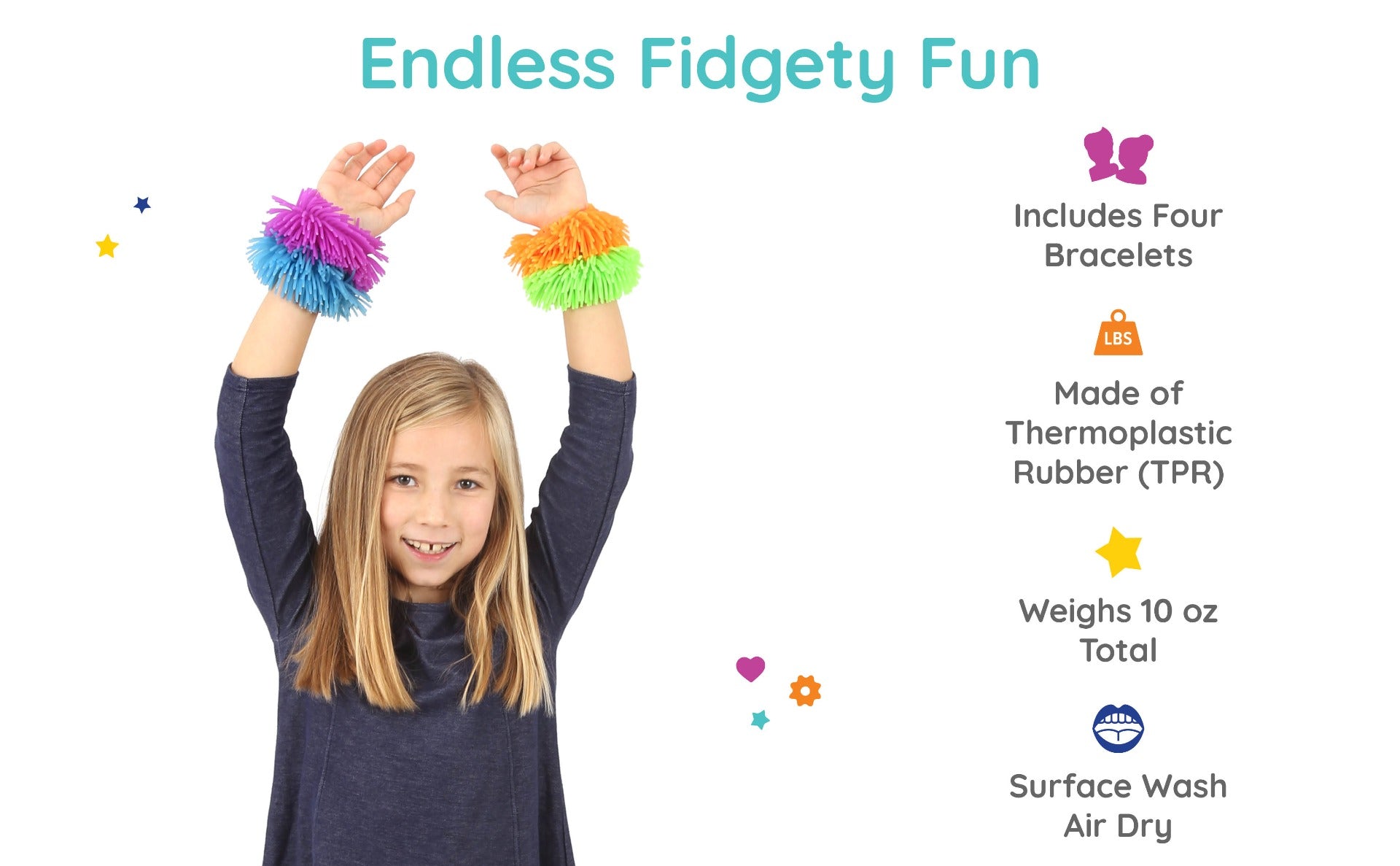 Sensory Fringe-y Bracelets - Set of 4