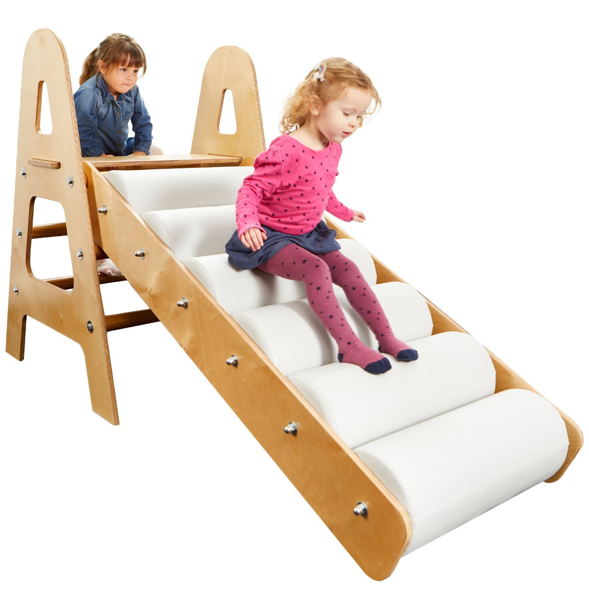 Children playing on the LED Sensory Roller Slide