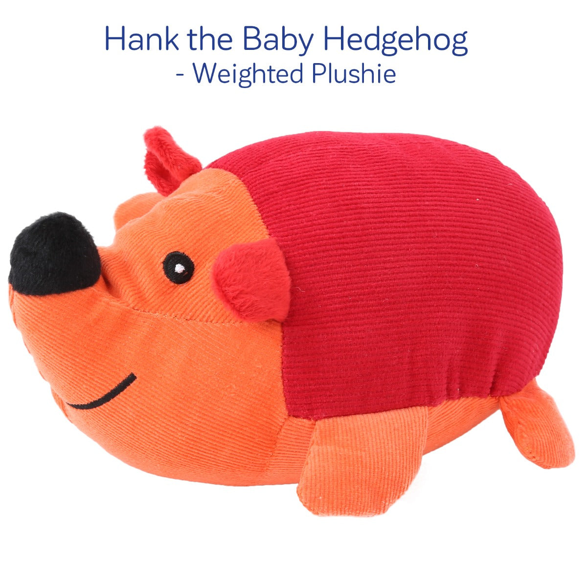 Orange hedgehog weighted stuffed animal