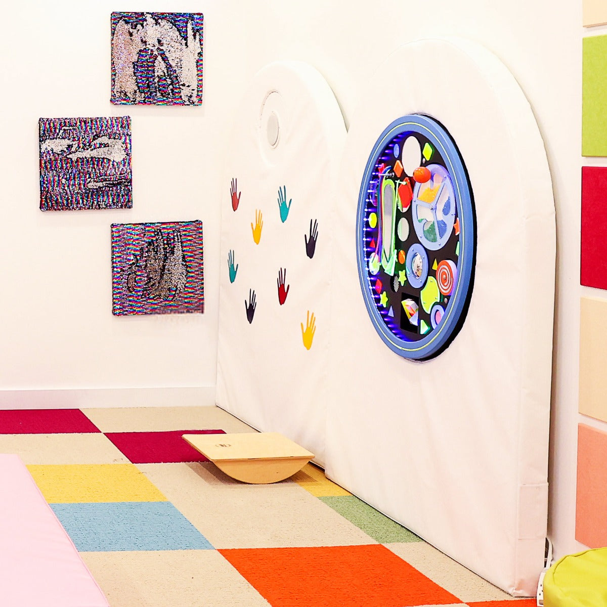 Round UV Musical Tactile Wall Panel with SensaSoft™ Panel and Platform