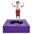 Girl smiling while jumping on the SensaSoft™ Platform Trampoline