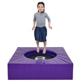 Girl smiling while jumping on the SensaSoft™ Platform Trampoline