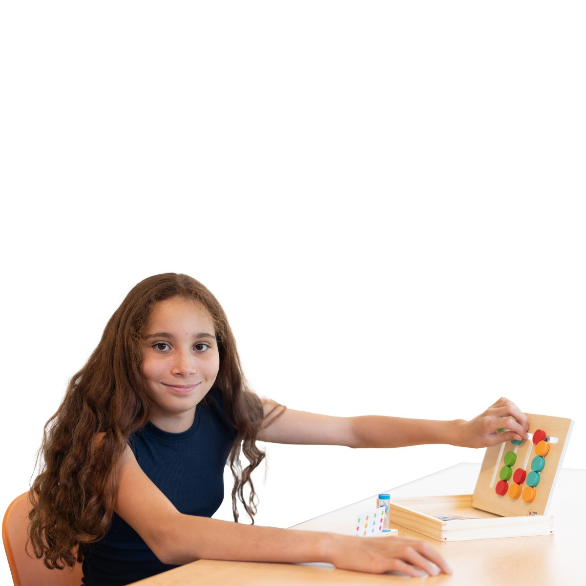 Girl playing with the Ready Slide Match