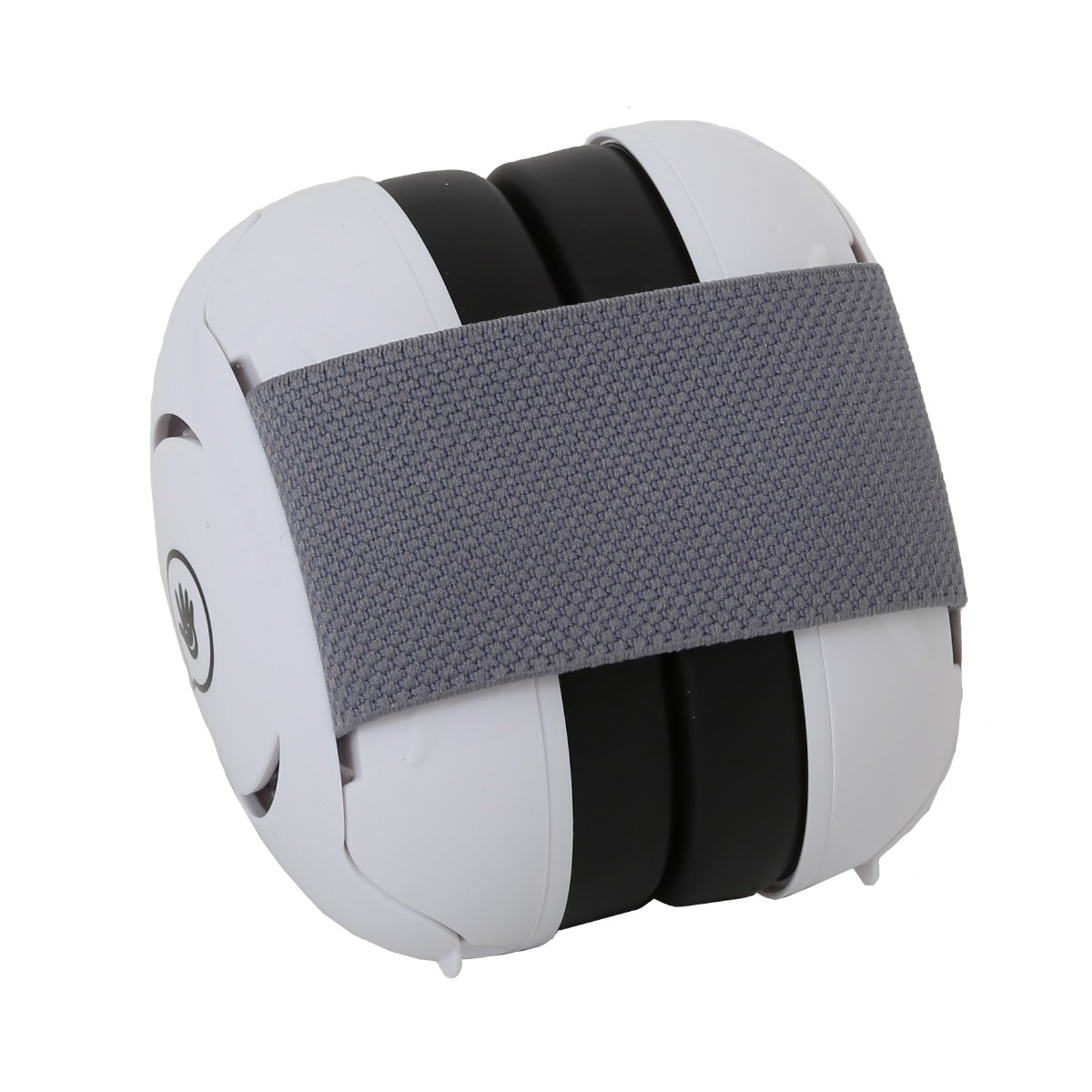 Noise Reduction Baby Headphones, White headphones and gray headband